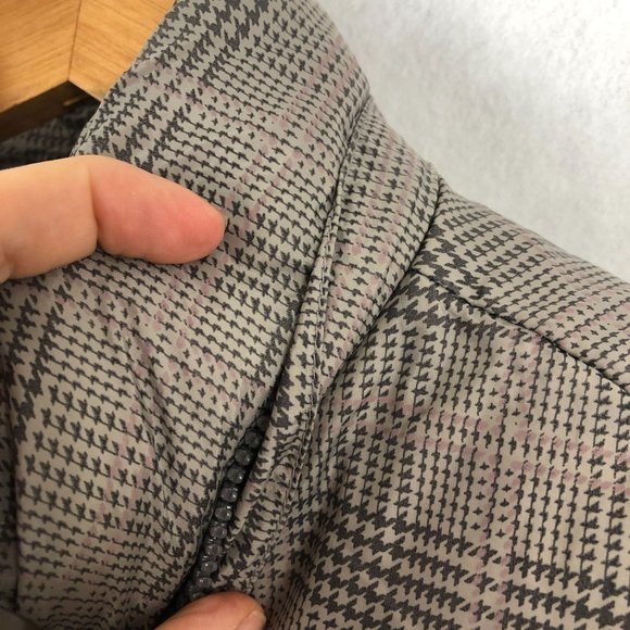 American Rag Women's Size Medium Grey Plaid Button Front Down Vest - Picture 3 of 10